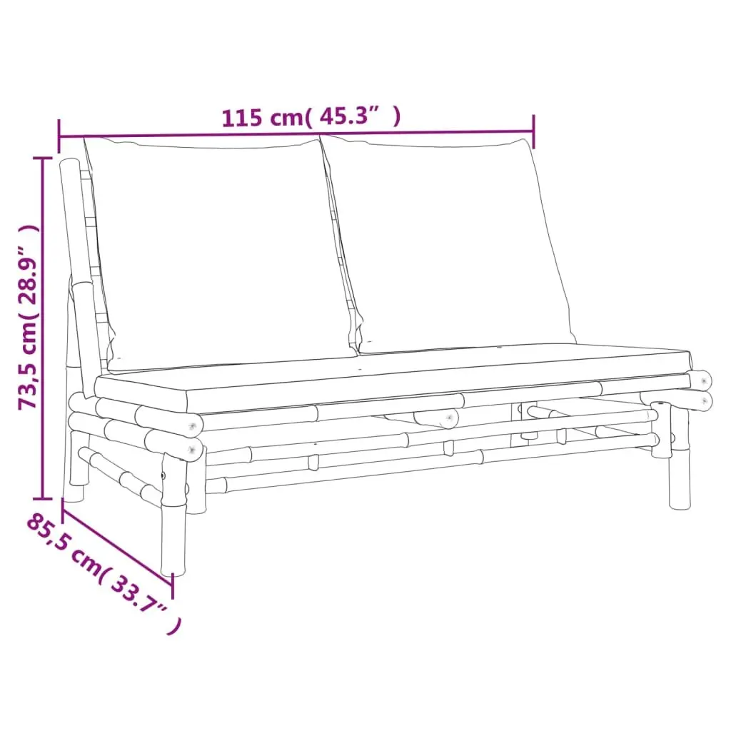 Bamboo Lounge Set for Outdoor Gatherings