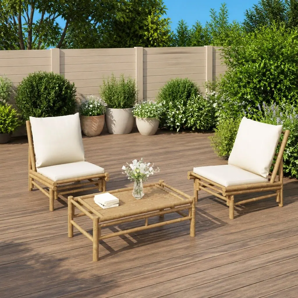 Bamboo Lounge Set for Outdoor Relaxation