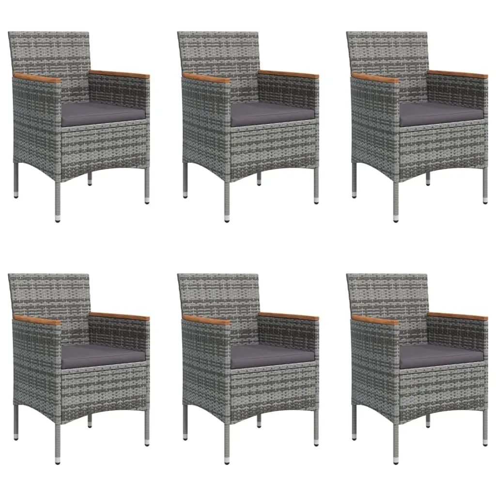 Garden Dining Set 7 Piece Outdoor Patio Furniture Chairs Table with Cushions