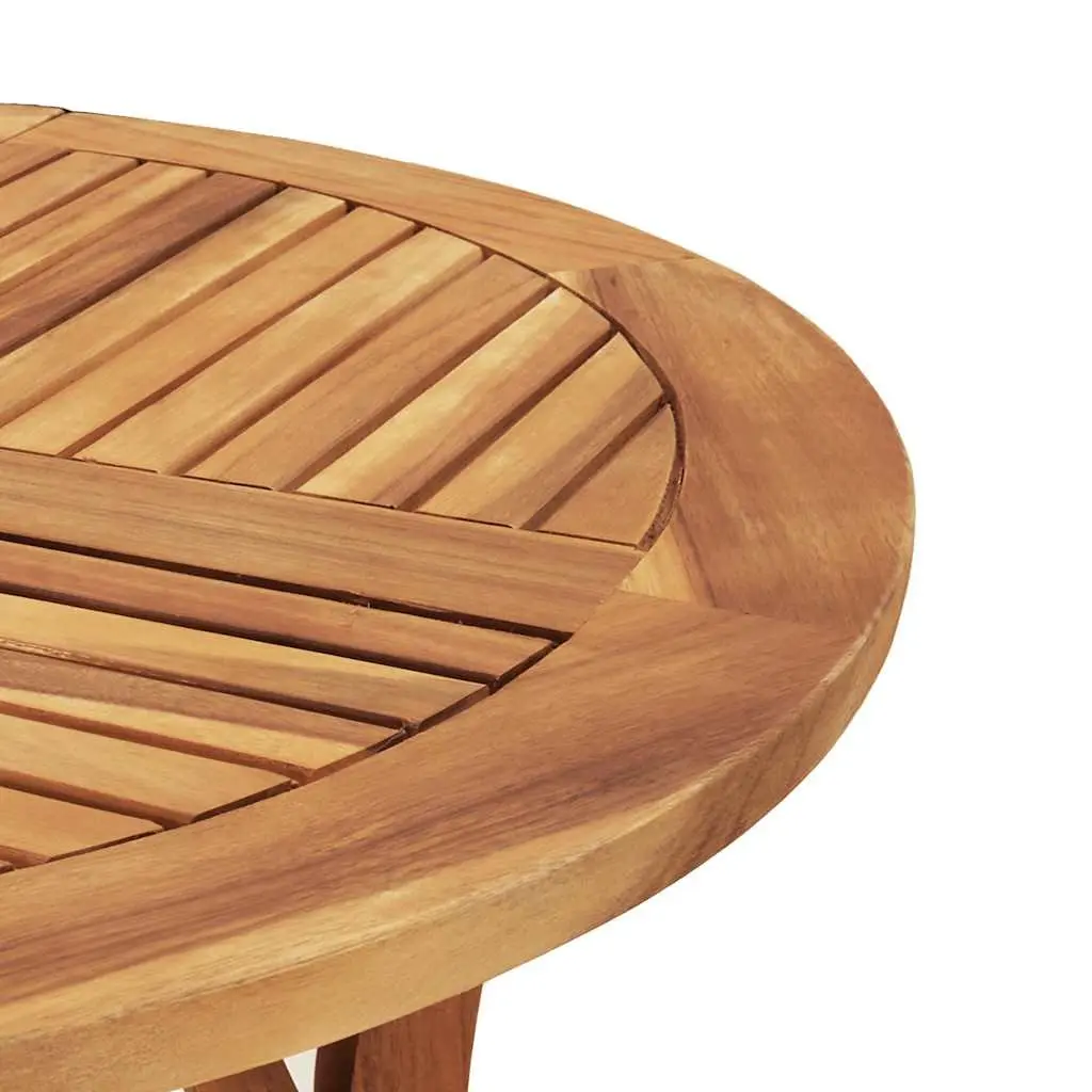 Outdoor Dining Set 5 Piece Solid Acacia Wood Brown Table with Curved Back Chairs