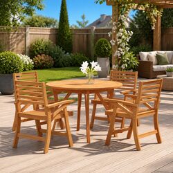 Practical 5 Piece Outdoor Dining Set for Your Garden