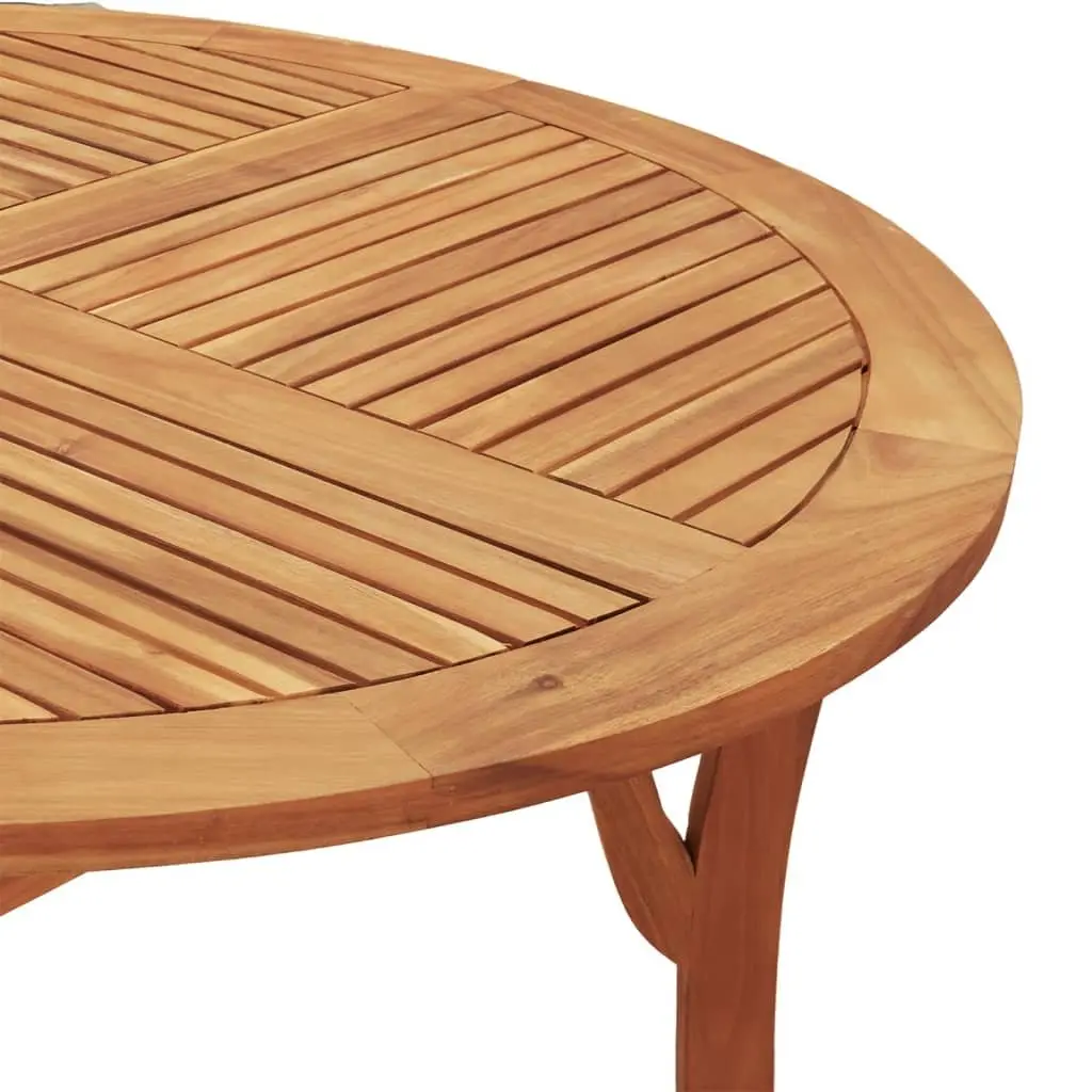 Outdoor Dining Set 5 Piece Solid Acacia Wood Brown Furniture Table and Chairs