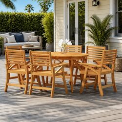 Versatile 7 Piece Outdoor Dining Set for Family Gatherings