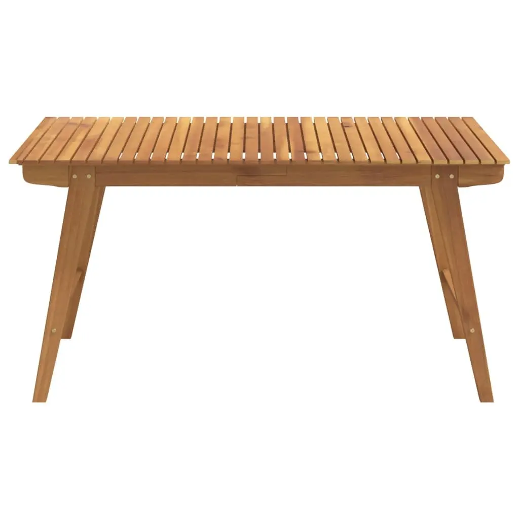Outdoor Dining Set Acacia Wood 7 Piece Brown Table Chairs Garden Furniture