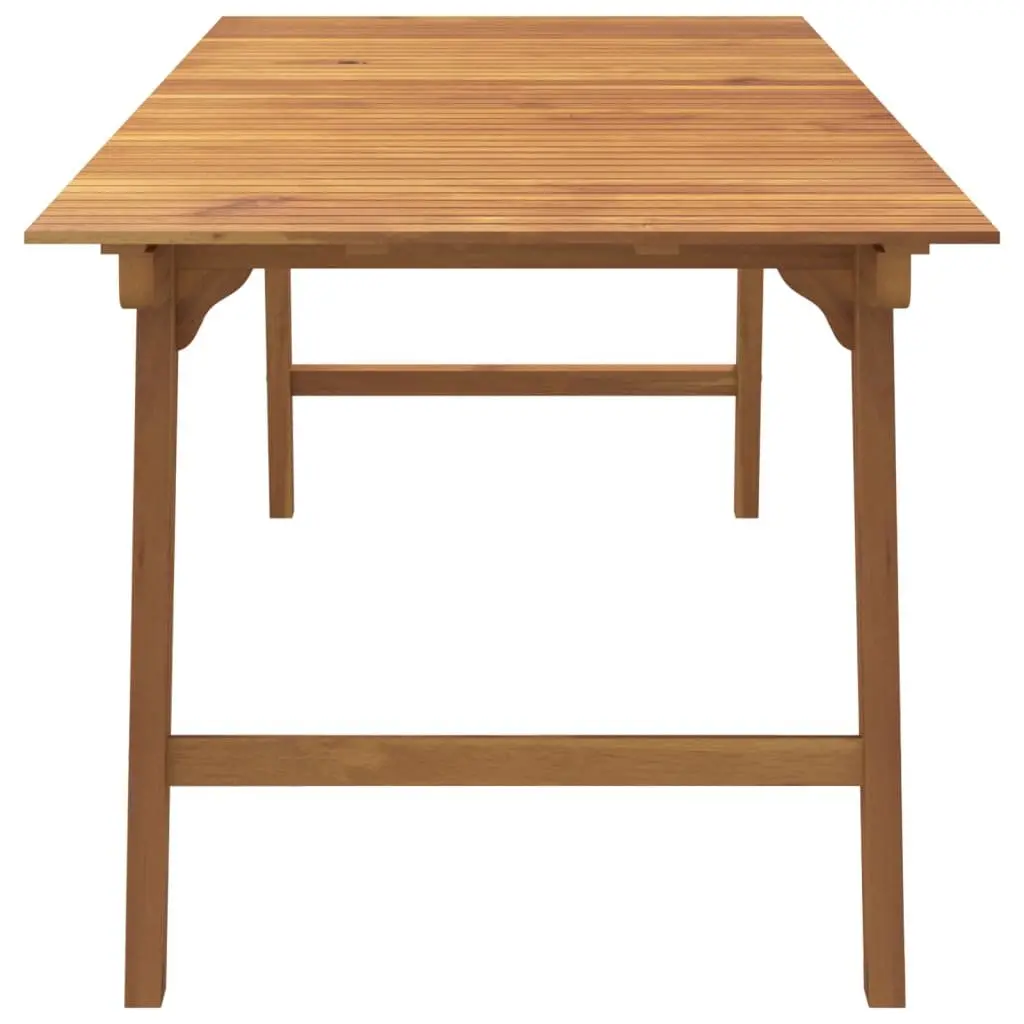 7 Piece Garden Dining Set Solid Wood Acacia Brown Outdoor Patio Furniture