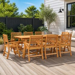 9 Piece Dining Set for Outdoor Gatherings