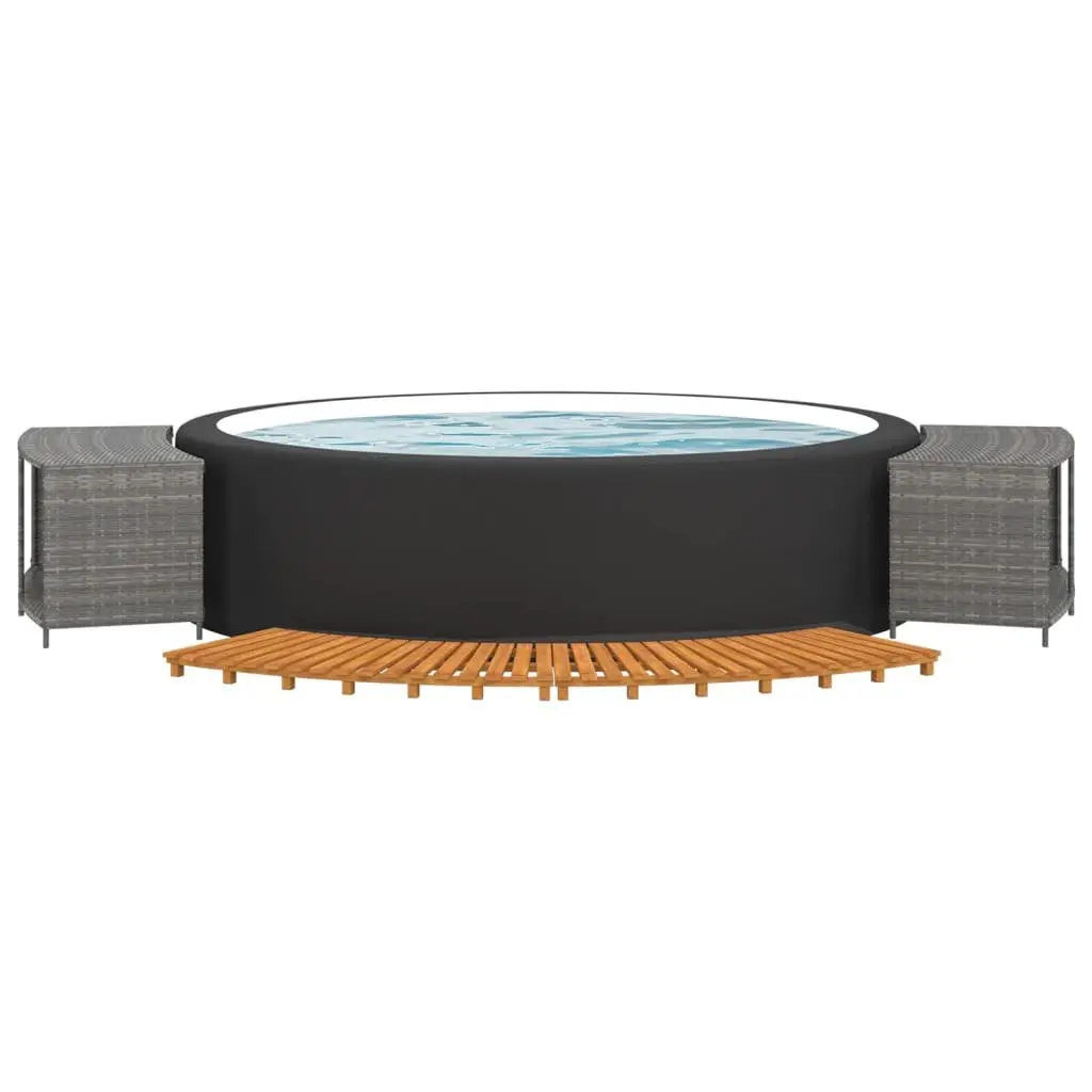 Hot Tub Surround for Organized Spa Accessories