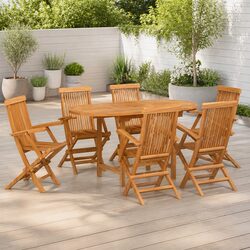 Practical 7-Piece Dining Set for Outdoor Spaces