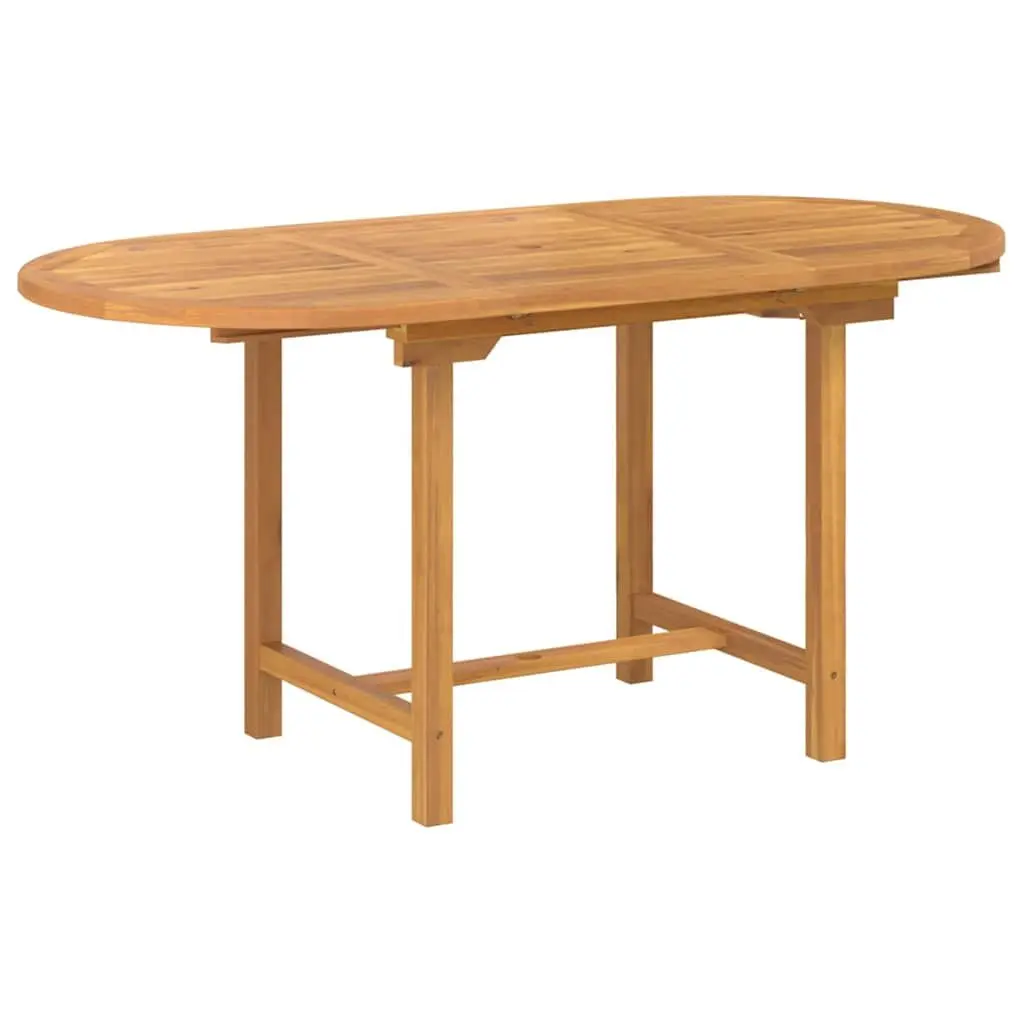 Garden Dining Set Solid Teak Wood 5 Piece Outdoor Table Chairs Brown Modern