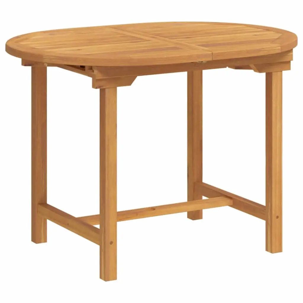 Garden Dining Set Solid Teak Wood 5 Piece Outdoor Table Chairs Brown Modern