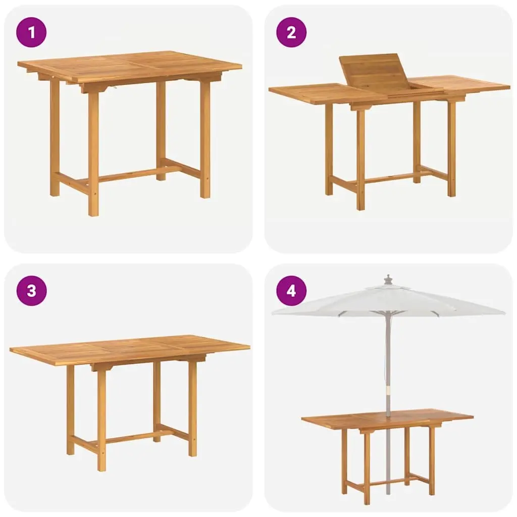 7-Piece Teak Dining Set for Outdoor Use