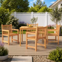 Practical 5 Piece Garden Dining Set for Any Outdoor Gathering