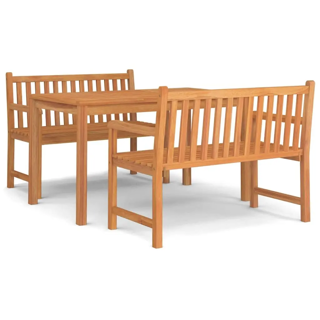 3-Piece Garden Dining Set for Outdoor Use