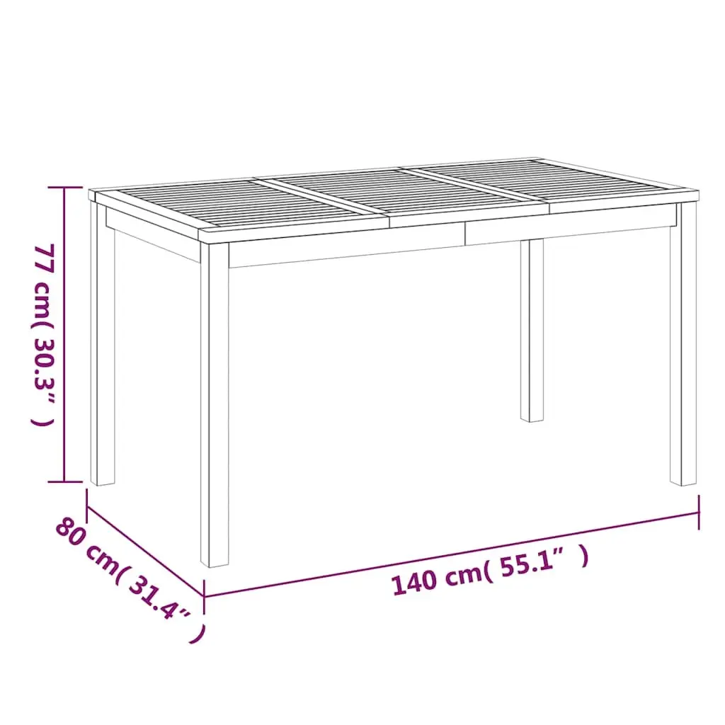 3-Piece Garden Dining Set for Outdoor Use
