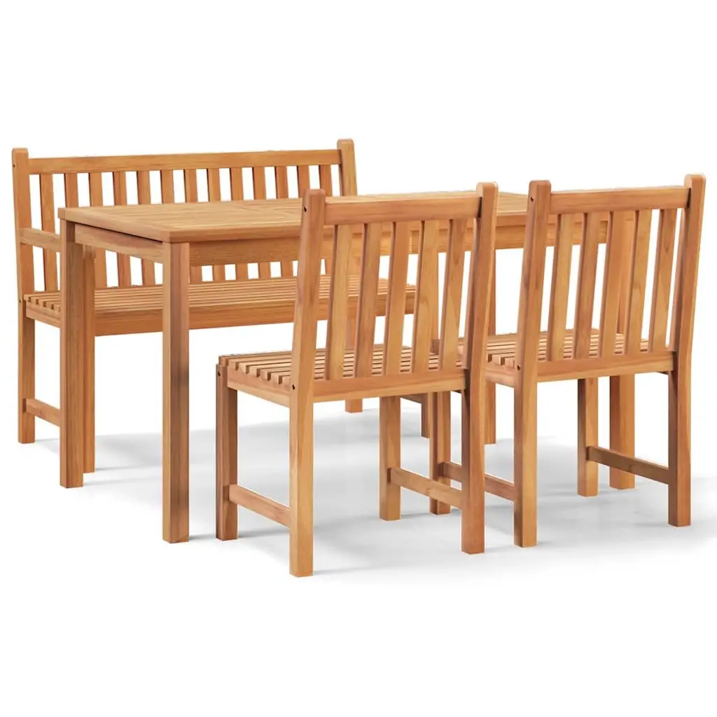 4-Piece Teak Dining Set for Outdoor Living