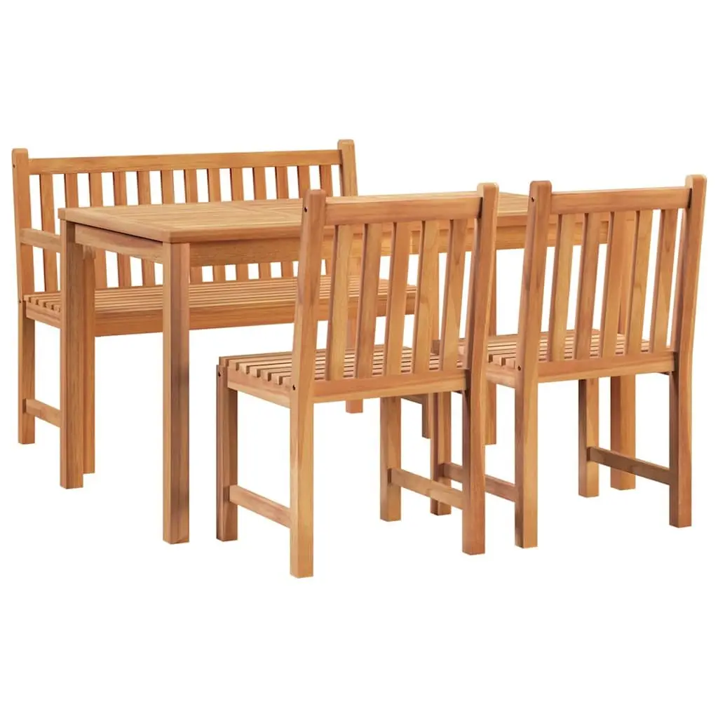 4-Piece Teak Dining Set for Outdoor Living