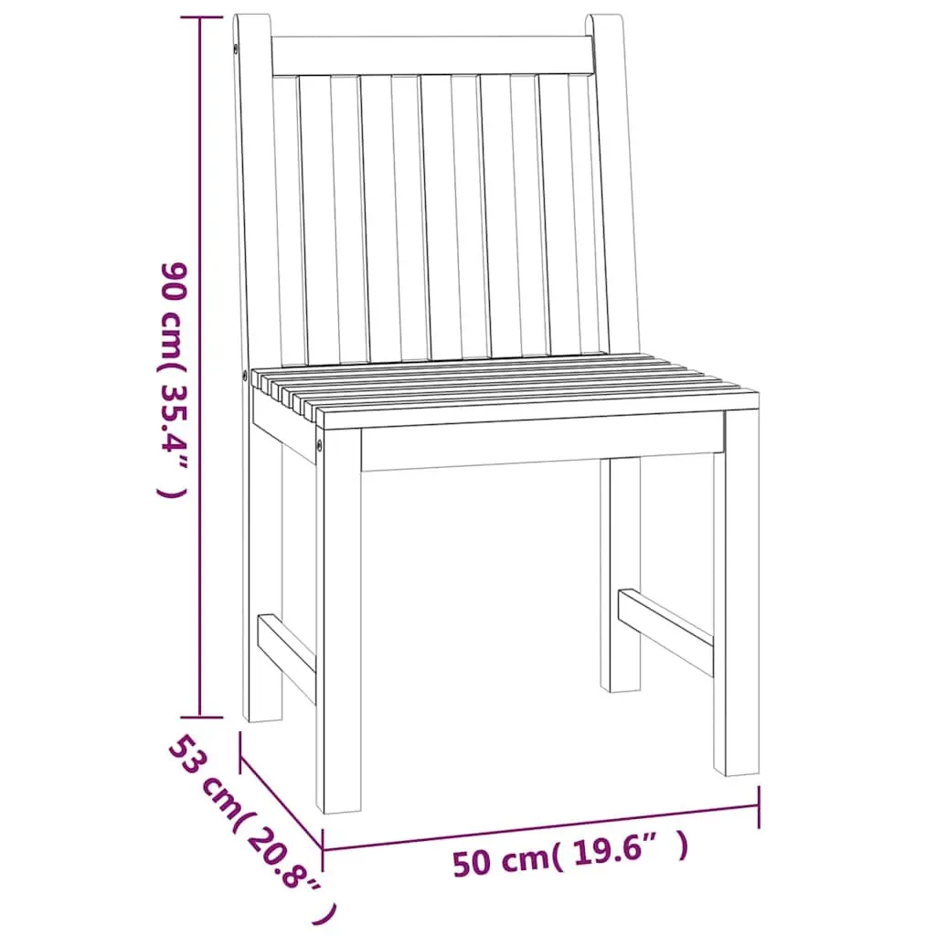 Outdoor Dining Set Solid Teak Wood 5 Piece Brown Table Chairs Benches