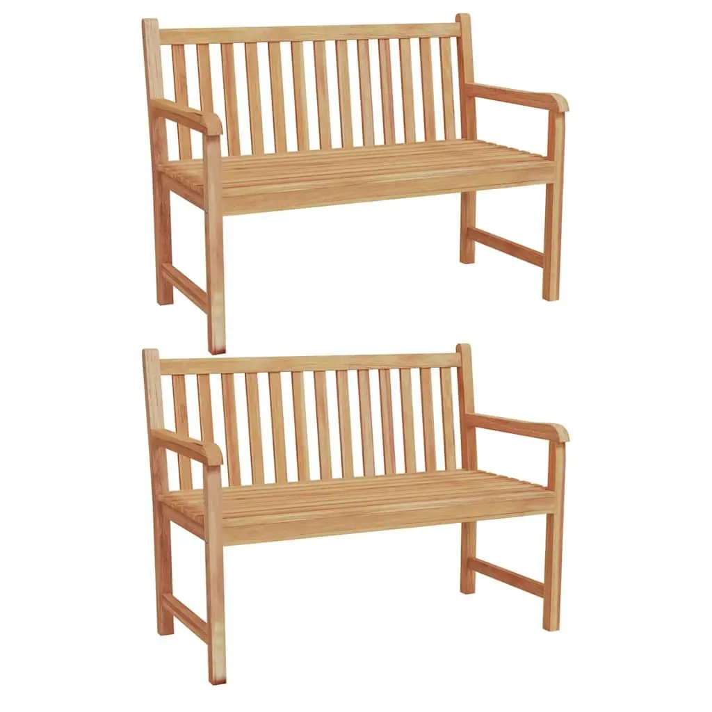 5 Piece Garden Dining Set Solid Teak Wood Table Chairs Outdoor Furniture Brown