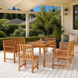 Functional 5 Piece Teak Dining Set for Any Outdoor Area