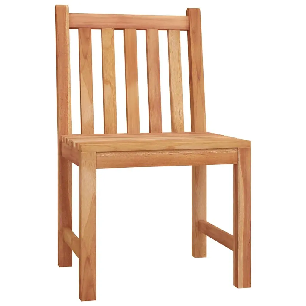 Teak Wood Garden Dining Set 5 Piece Brown Outdoor Furniture Table and Chairs