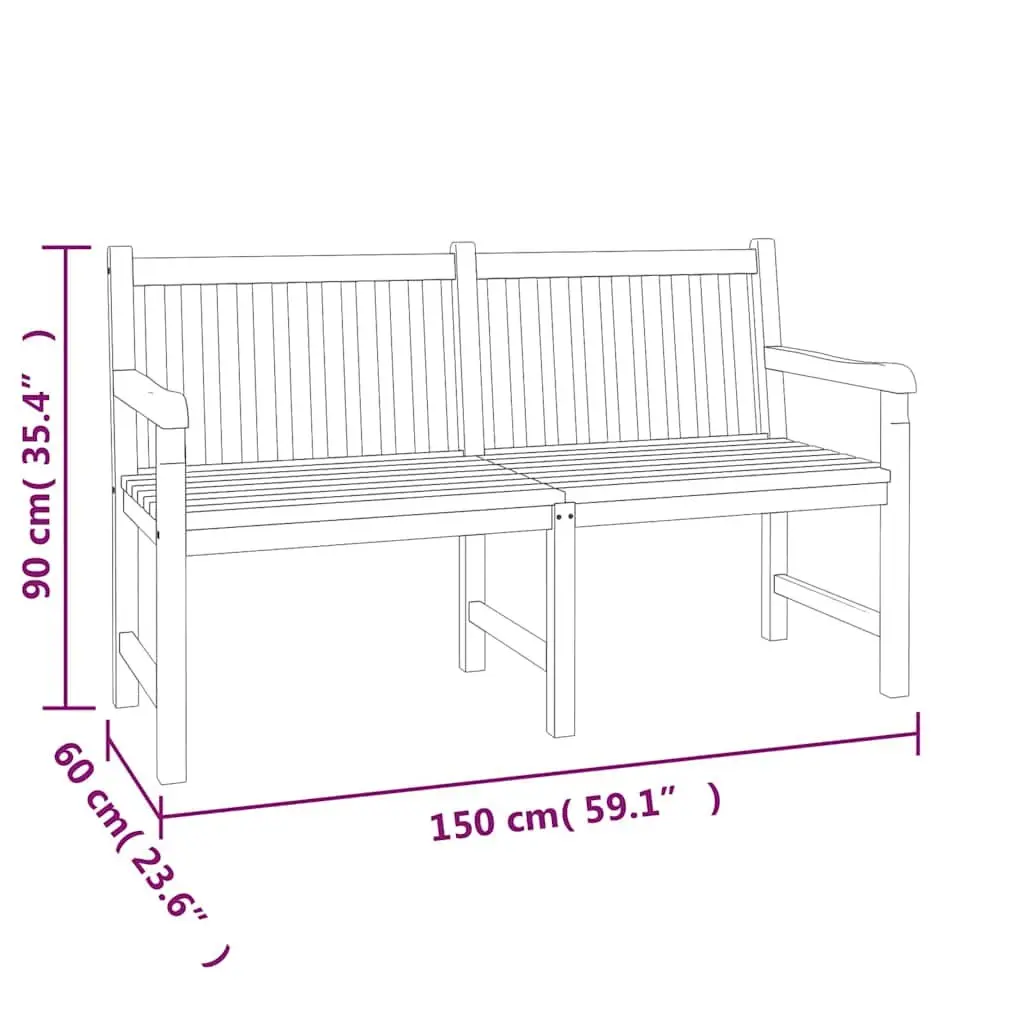 Teak Wood Garden Dining Set 5 Piece Brown Outdoor Furniture Table and Chairs