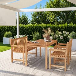 Ideal Teak Wood Dining Set for Patios and Gardens