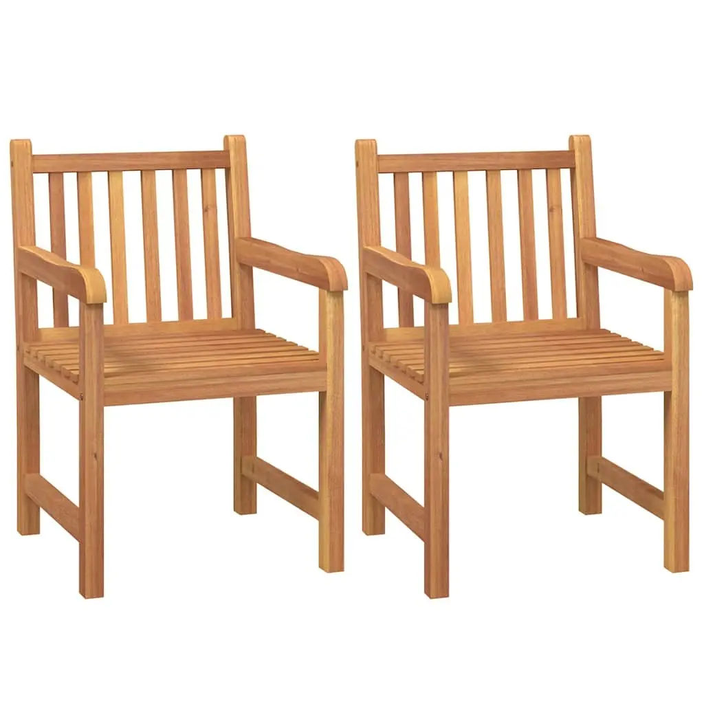 Outdoor Furniture Set 5 Piece Teak Wood Dining Table Chairs Bench Brown