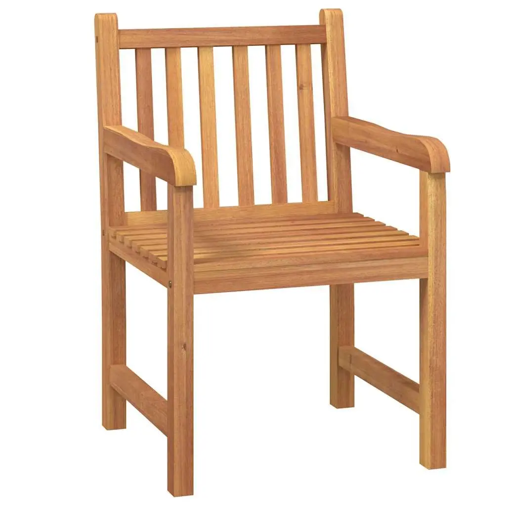 Outdoor Furniture Set 5 Piece Teak Wood Dining Table Chairs Bench Brown