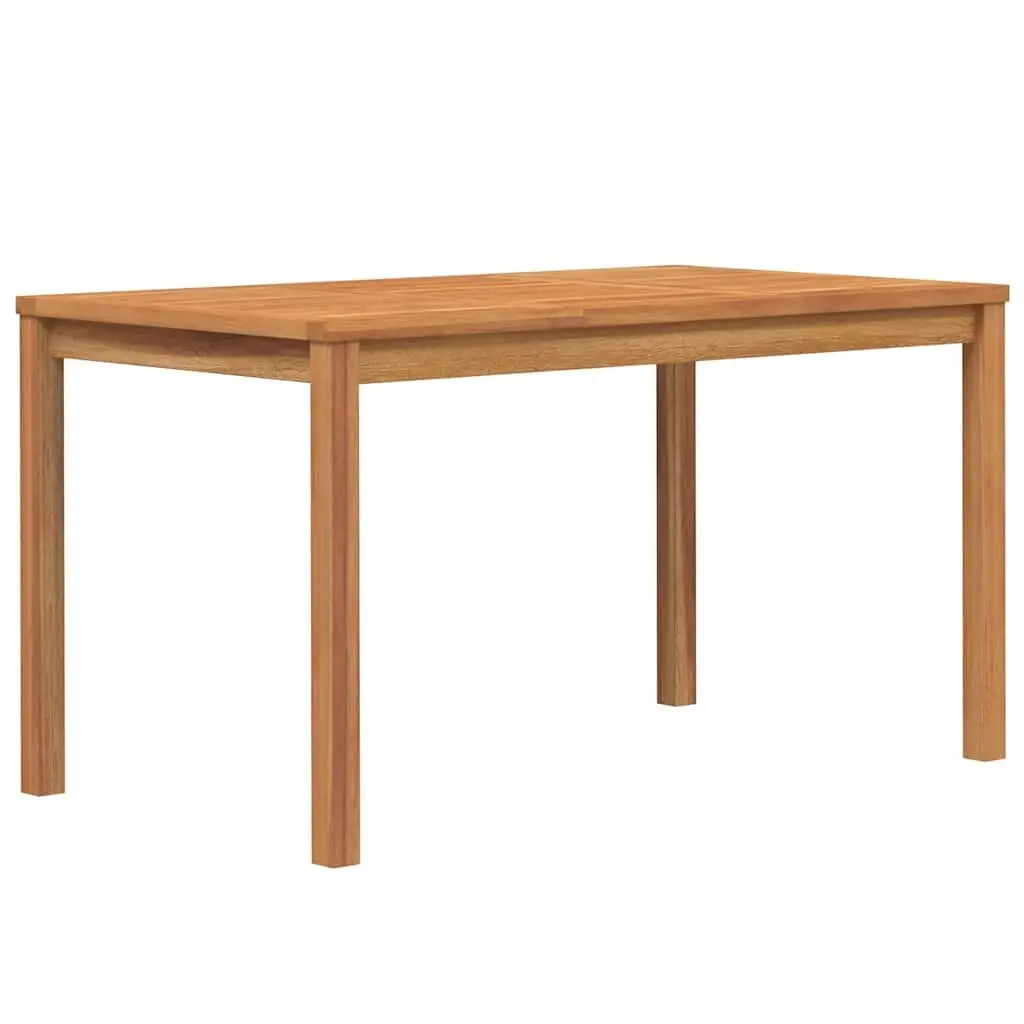 Outdoor Furniture Set 5 Piece Teak Wood Dining Table Chairs Bench Brown