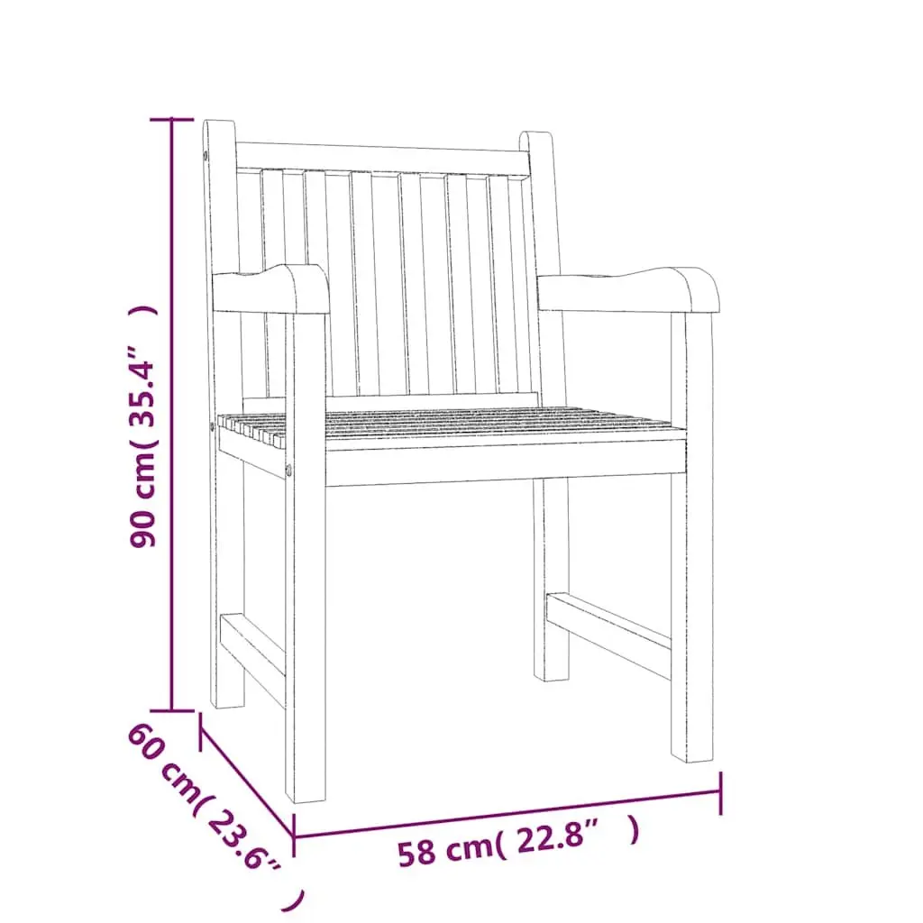 Garden Dining Set Solid Teak Wood 4 Piece Outdoor Furniture Table Bench Chairs Brown