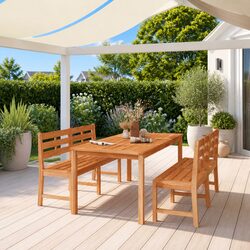 3-Piece Outdoor Dining Set in Teak Wood