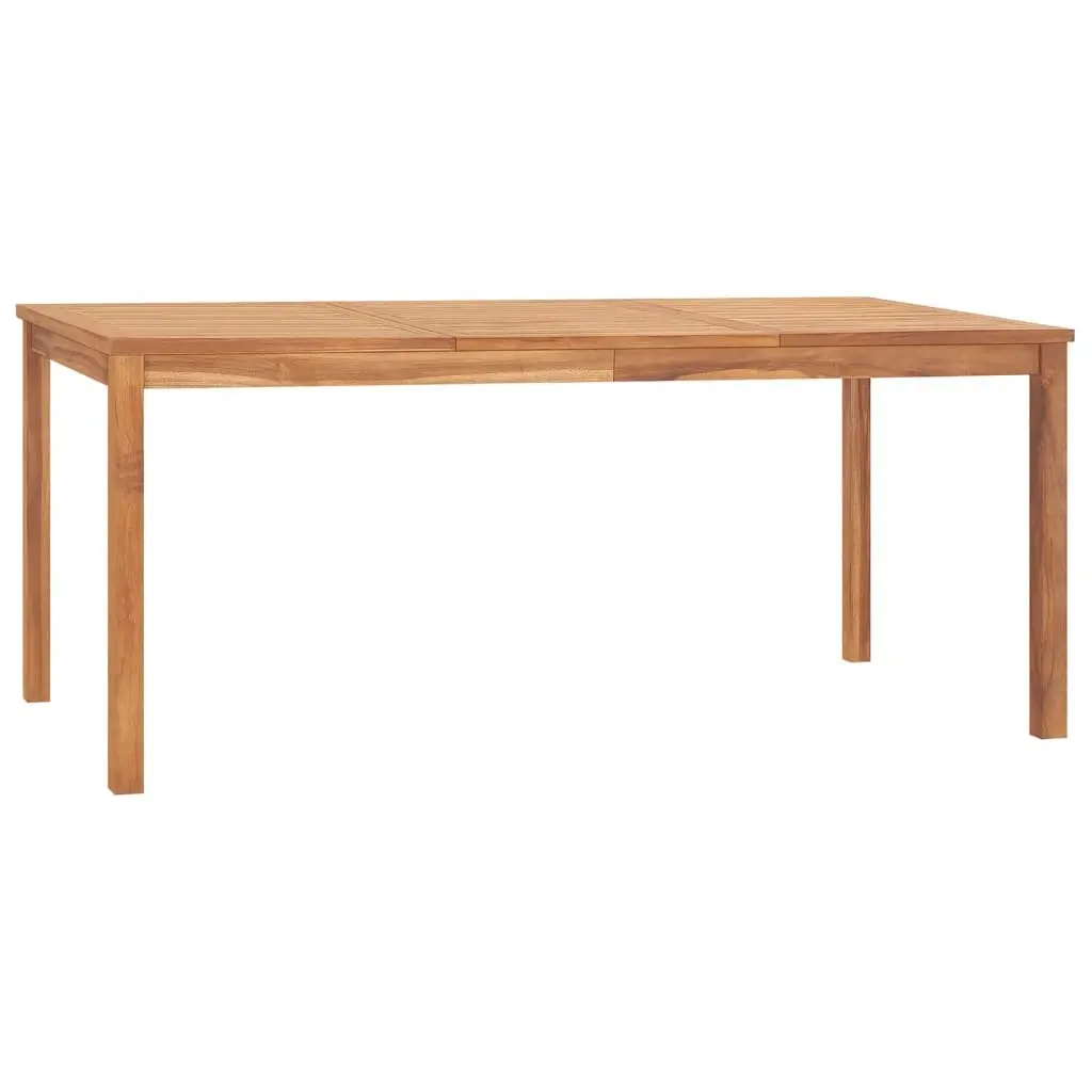 Garden Dining Set Teak Wood 3 Piece Outdoor Furniture Brown Table Benches
