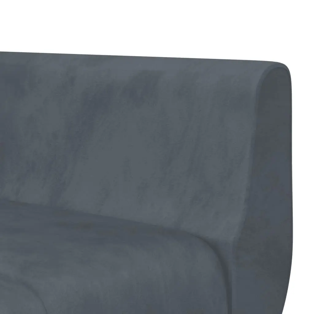 L-Shaped Sofa Bed Grey 275x140x70cm Convertible 3-Position Sleeper Couch Velvet