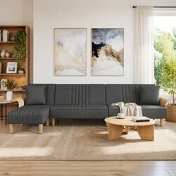 Practical Grey L-Shaped Sofa Bed for Everyday Use