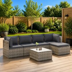 Functional 6 Piece Garden Lounge Set for Various Uses