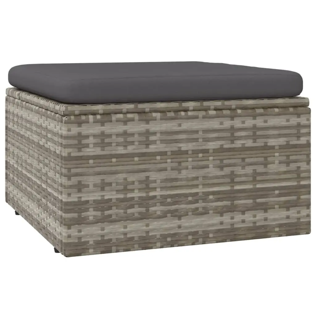 Garden Lounge Set Poly Rattan 6 Piece Outdoor Furniture with Cushions Grey