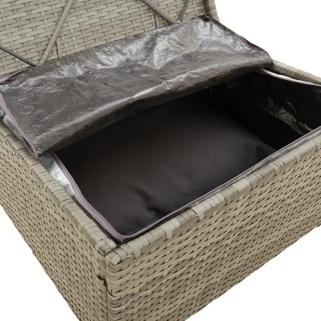 Garden Lounge Set Poly Rattan 6 Piece Outdoor Furniture with Cushions Grey