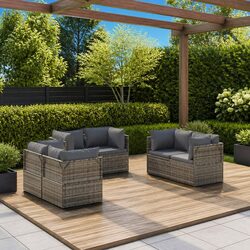 Practical 6-Piece Corner Sofa for Outdoor Use