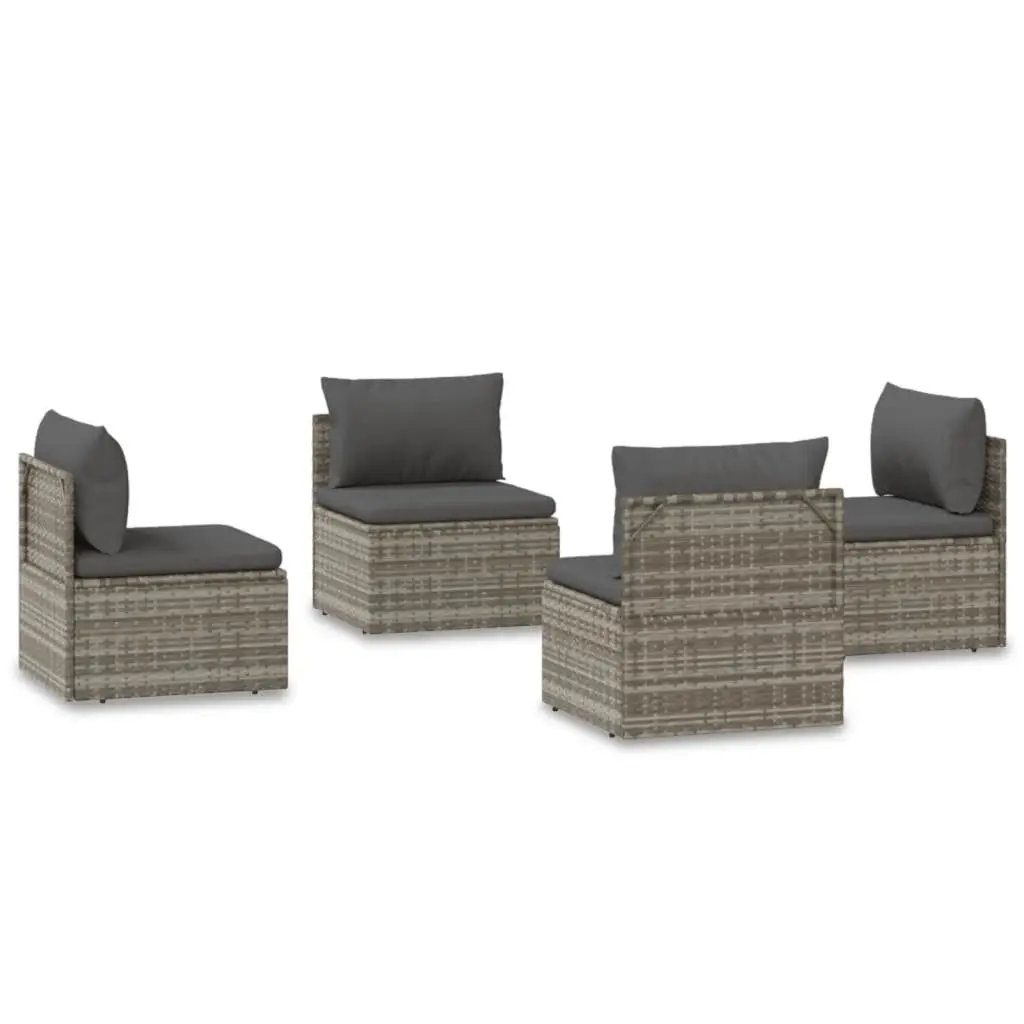 Garden Middle Sofa Set of 4 Grey