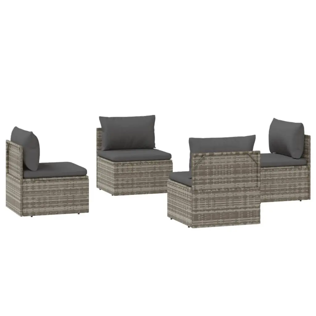 Garden Middle Sofa Set of 4 Grey