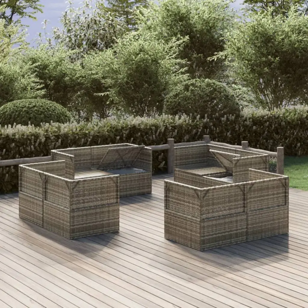 8-Piece Grey Sofa Set for Outdoor Relaxation