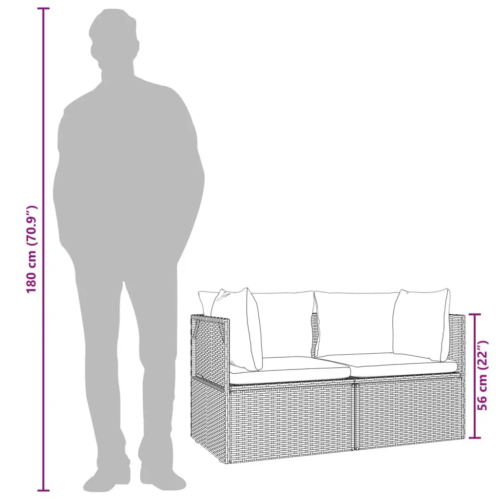 8-Piece Grey Sofa Set for Outdoor Relaxation