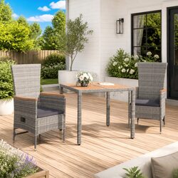 Versatile 3-Piece Garden Dining Set for Your Patio