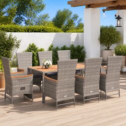 Practical 9-Piece Patio Dining Set for Outdoor Gatherings