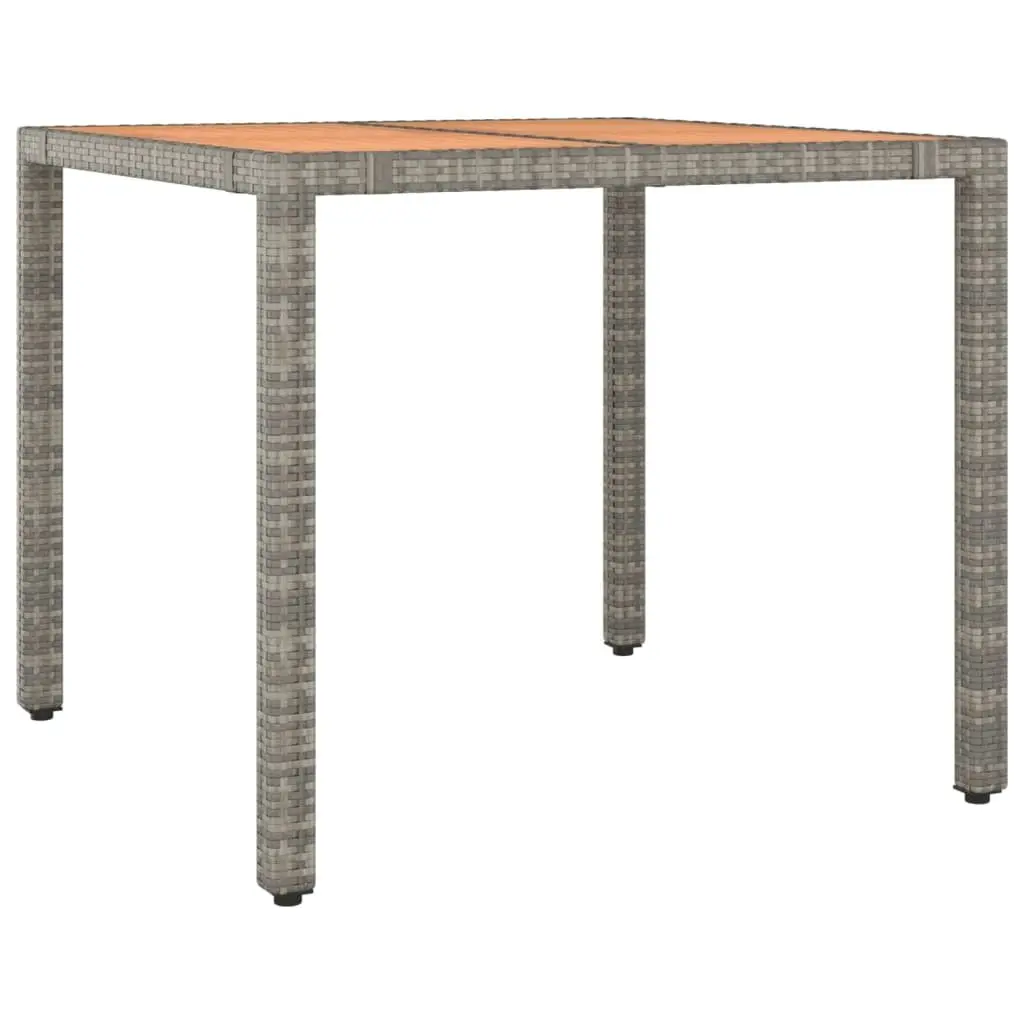 Outdoor Garden Dining Set 5 Piece Patio Furniture with Cushions Grey Rattan