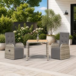 3 Piece Outdoor Patio Set for Relaxation and Dining