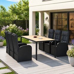 Versatile 7 Piece Outdoor Garden Dining Set with Cushions