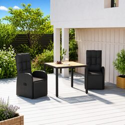 Practical 3 Piece Garden Dining Set for Relaxation