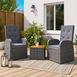 Versatile 3 Piece Lounge Set for Outdoor Relaxation