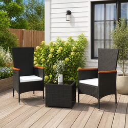 Black Outdoor Lounge Set: Ideal for Your Garden Space